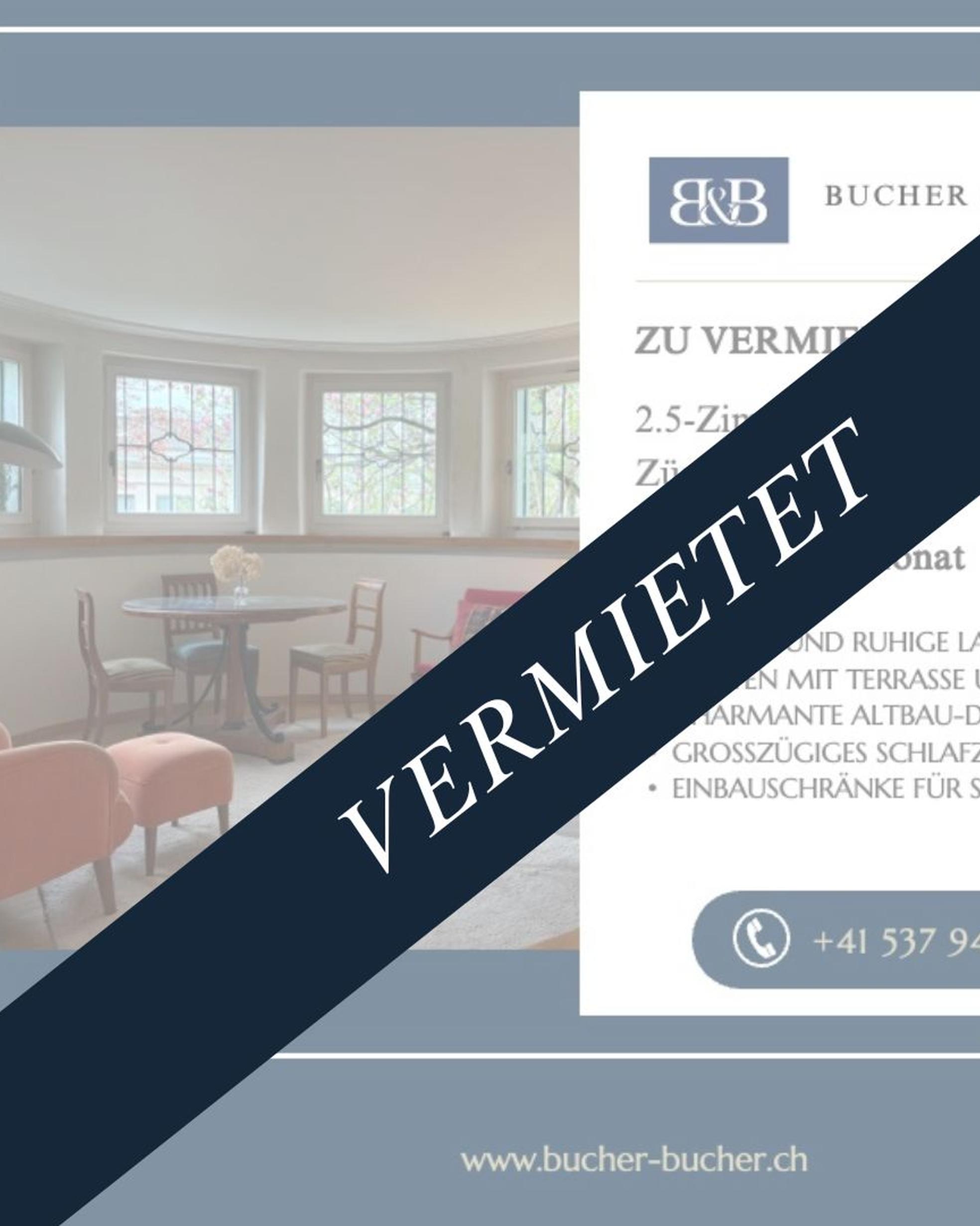 Bild von 2½-Zimmer-Wohnung in Zürich zur Miete an bester Lage mit atemberaubender Aussicht
