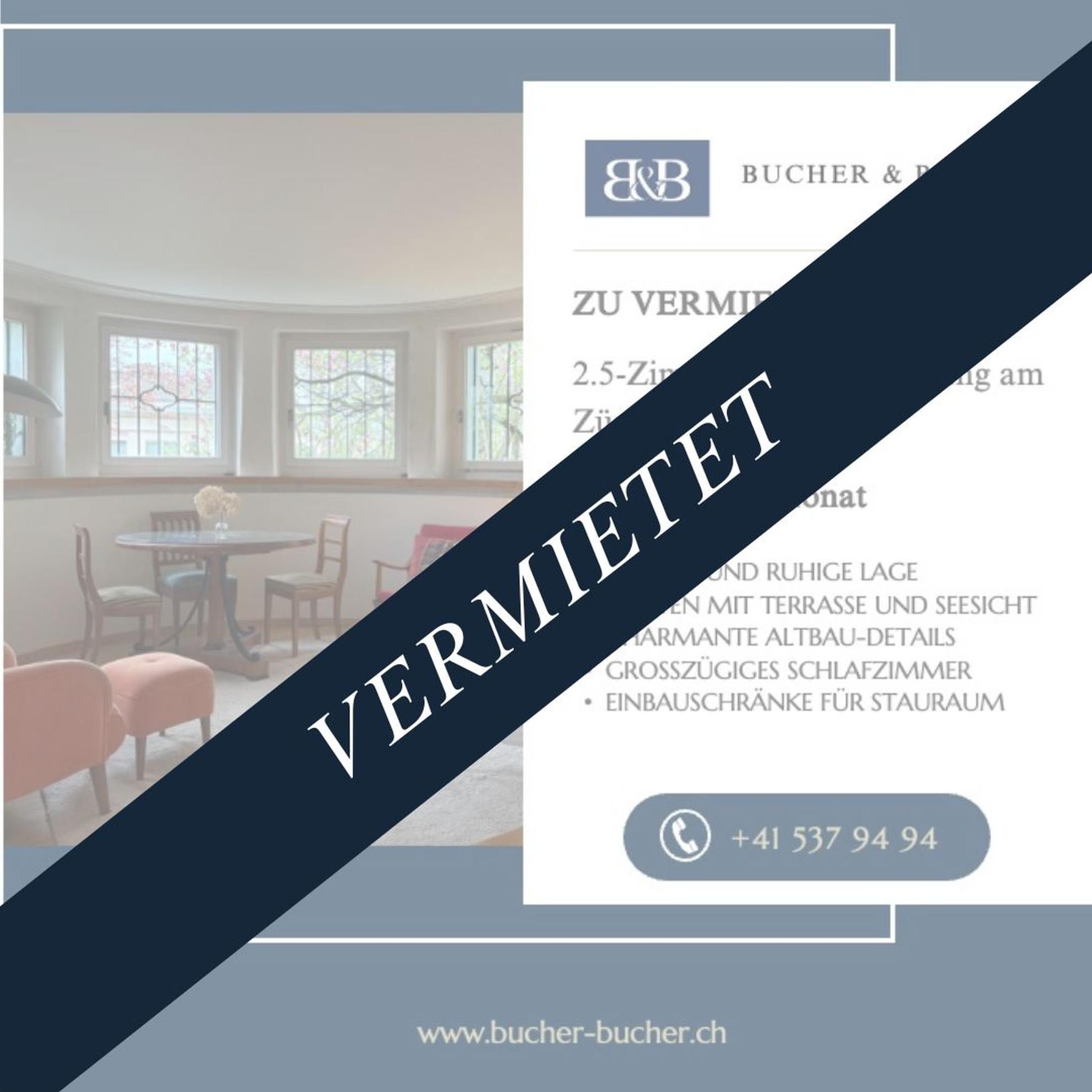 Bild von 2½-Zimmer-Wohnung in Zürich zur Miete an bester Lage mit atemberaubender Aussicht